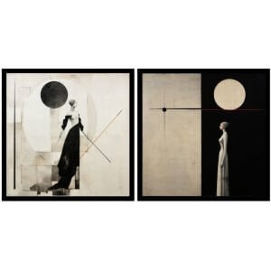 UV 2li Set Kadınlar Tablo 60X120 cm