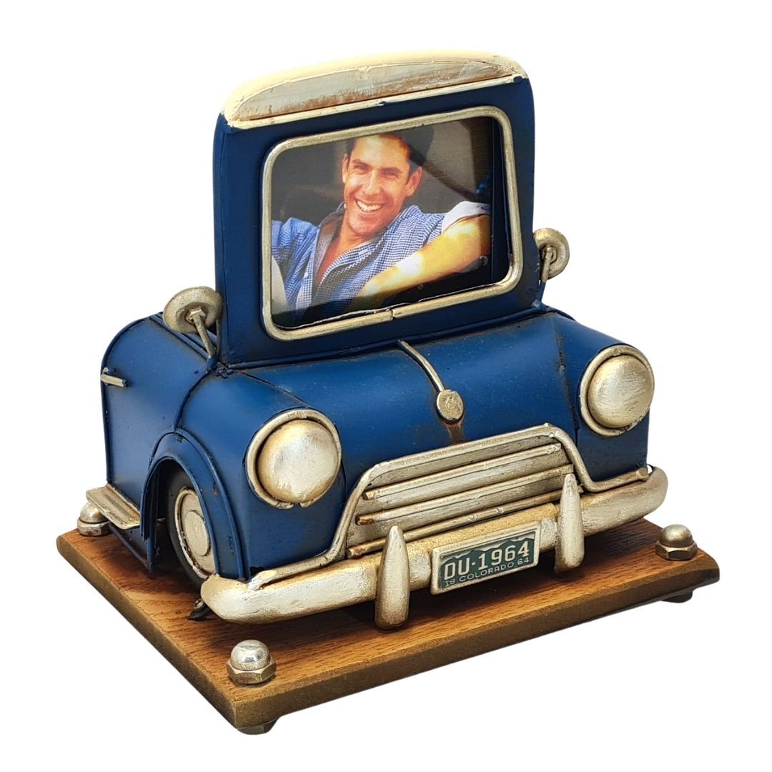 Dekoratif Metal Kalemlik Araba 18x18cm