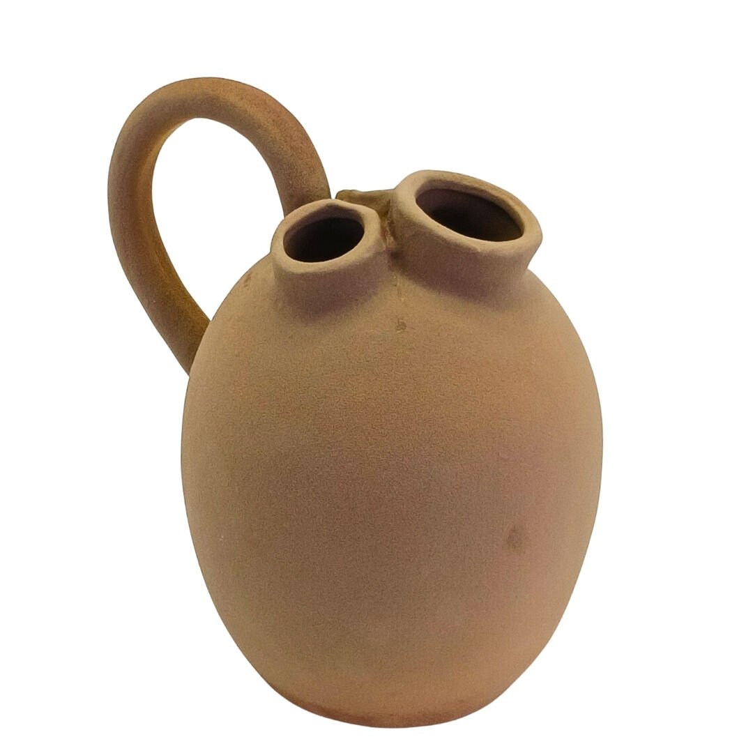 Kulplu Soyut Vazo K.Boy 15x22cm