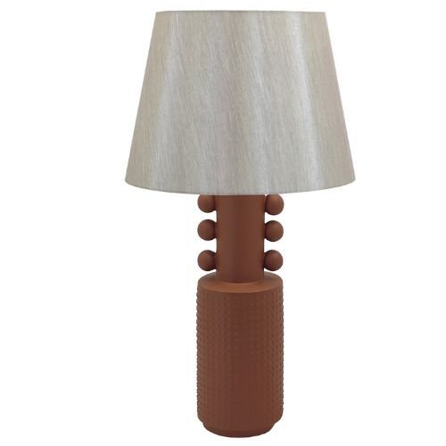 Tırtıl Abajur 35x64cm Kiremit