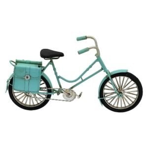Retro Metal Bisiklet Turkuaz 12x22cm