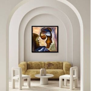 UV Soyut Yüzler Tablo 85x85cm