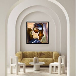 UV Soyut Yüzler Tablo 85x85cm