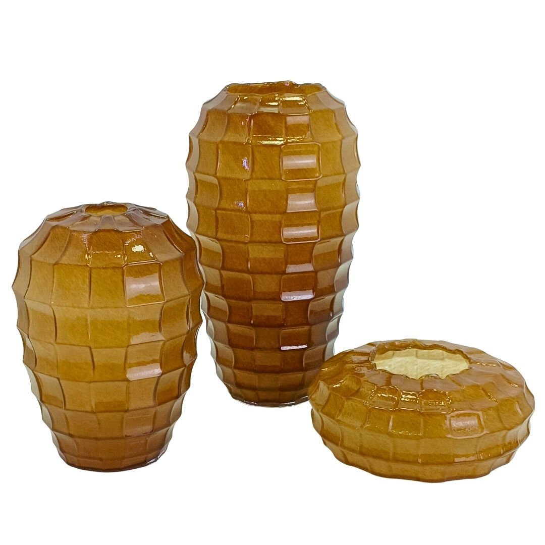 3lü Set Cam Vazo 23x37cm