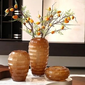 3lü Set Cam Vazo 23x37cm