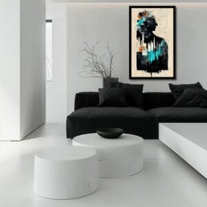 UV Soyut Yüz Tablo 75x105cm