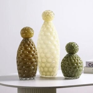 3lü Set Cam Şişe 17x42cm