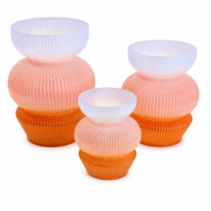 3lü Set Pink Cam Vazo 20x25cm