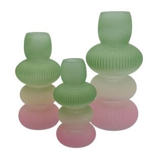 3lü Set Cam Vazo14x29cm