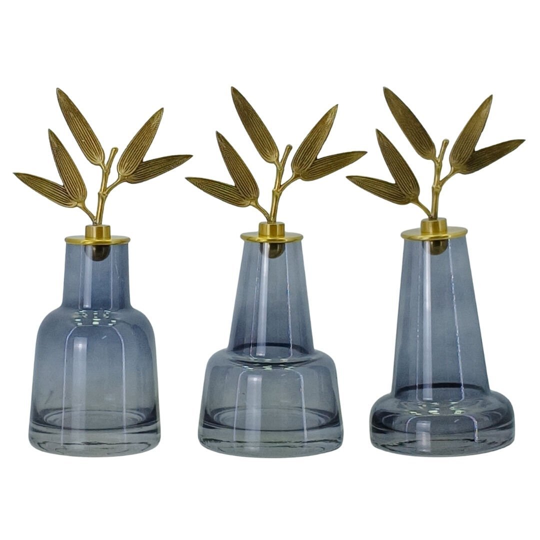 3lü Set Cam Obje Füme 10x24cm