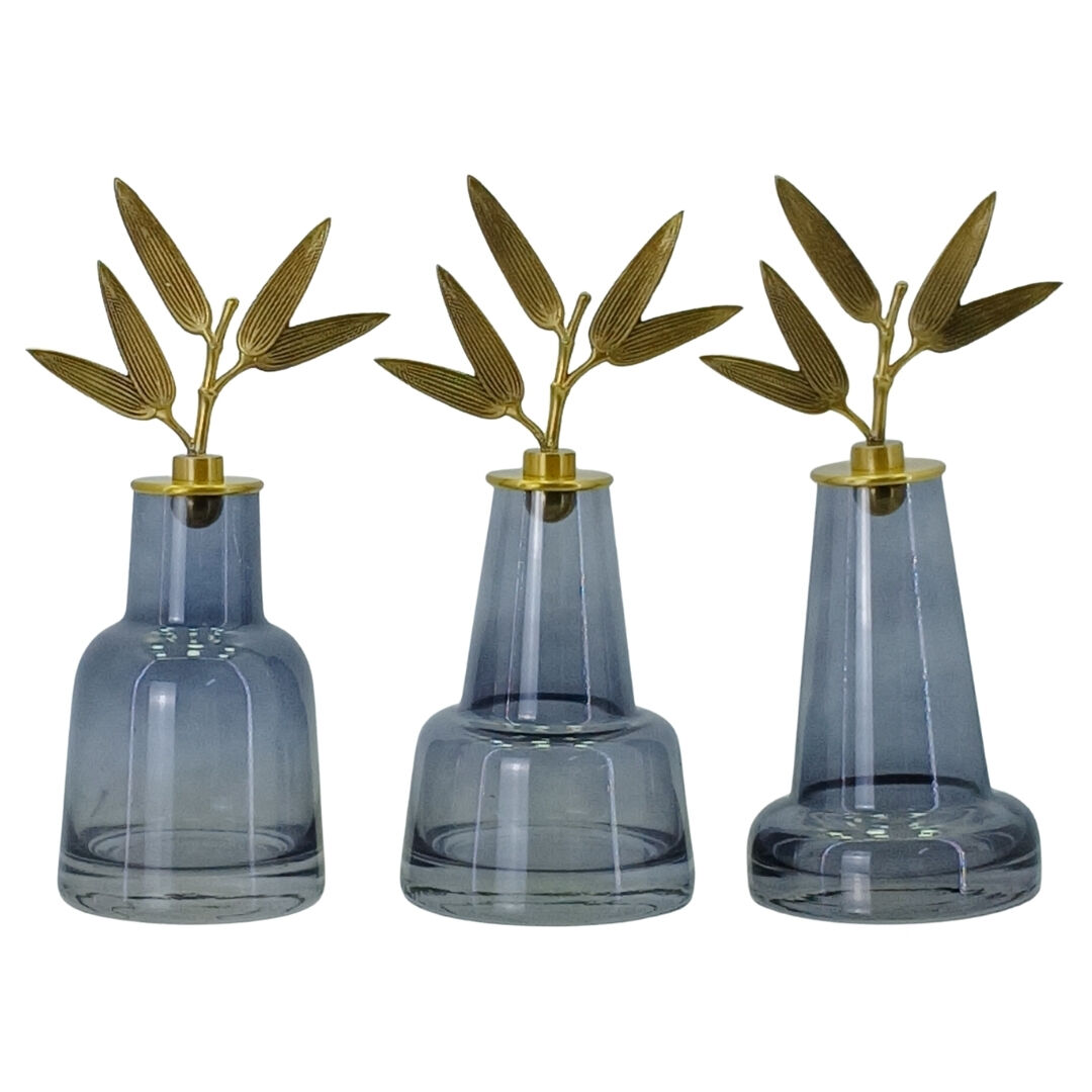 3lü Set Cam Obje Füme 10x24cm
