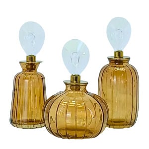 3lü Set Cam Şişe 7x20cm