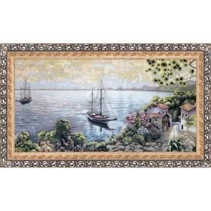 Goblen Ahşap Yelkenli Tablo 80x140cm