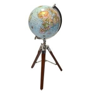 Dünya Küre Mavi Tripod 20x55cm