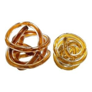 2li Set Cam Yumak Bal Rengi 14x17cm
