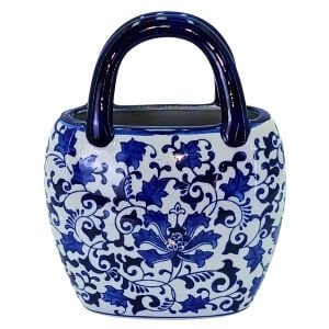 Çini Seramik Çanta Vazo 21x27cm