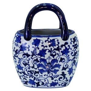 Çini Seramik Çanta Vazo 21x27cm