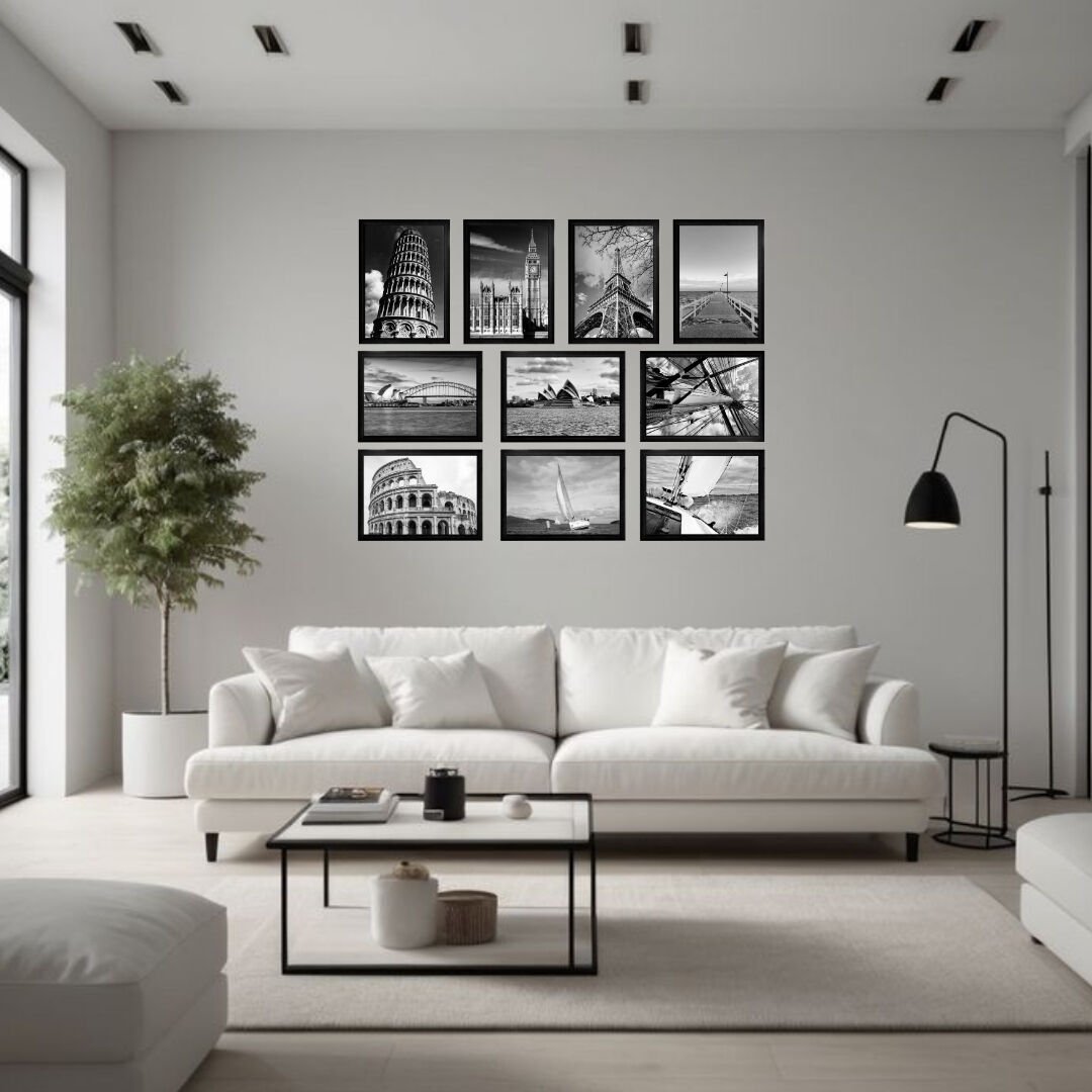 UV Siyah Beyaz Kolaj 28x38cm x10 Adet