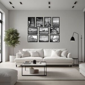 UV Siyah Beyaz Kolaj 28x38cm x10 Adet