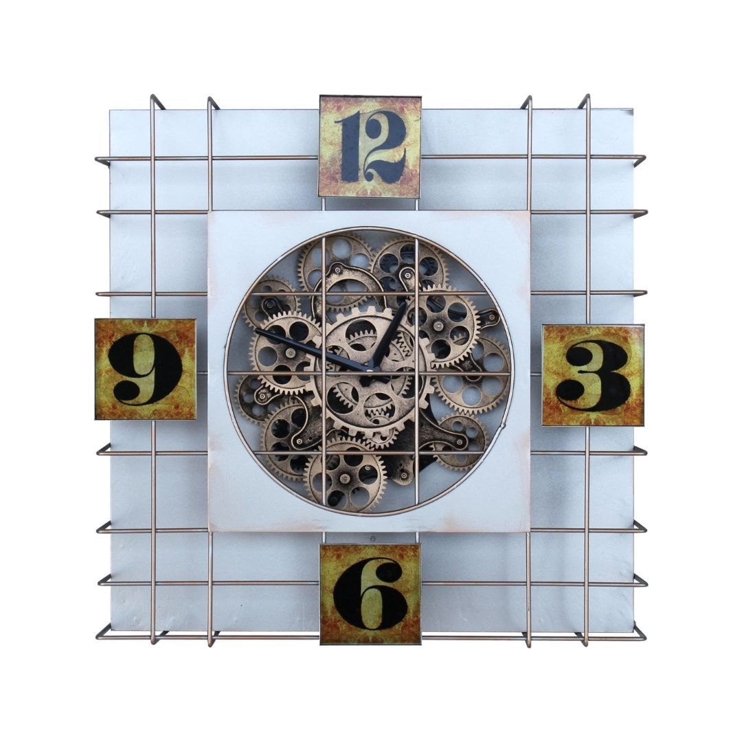 Kafes Çarklı Saat 49x49cm