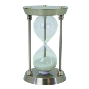 Metal Kum Saati Gümüş 10x17cm