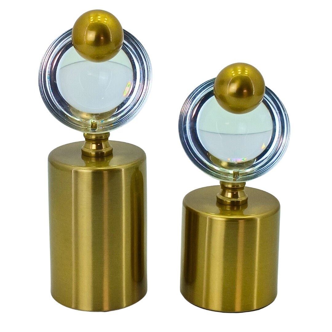 2li Set Dekoratif Obje Gold 8x23cm