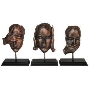 3lü Set G.D.B. Bakır Eskitme 22x34cm