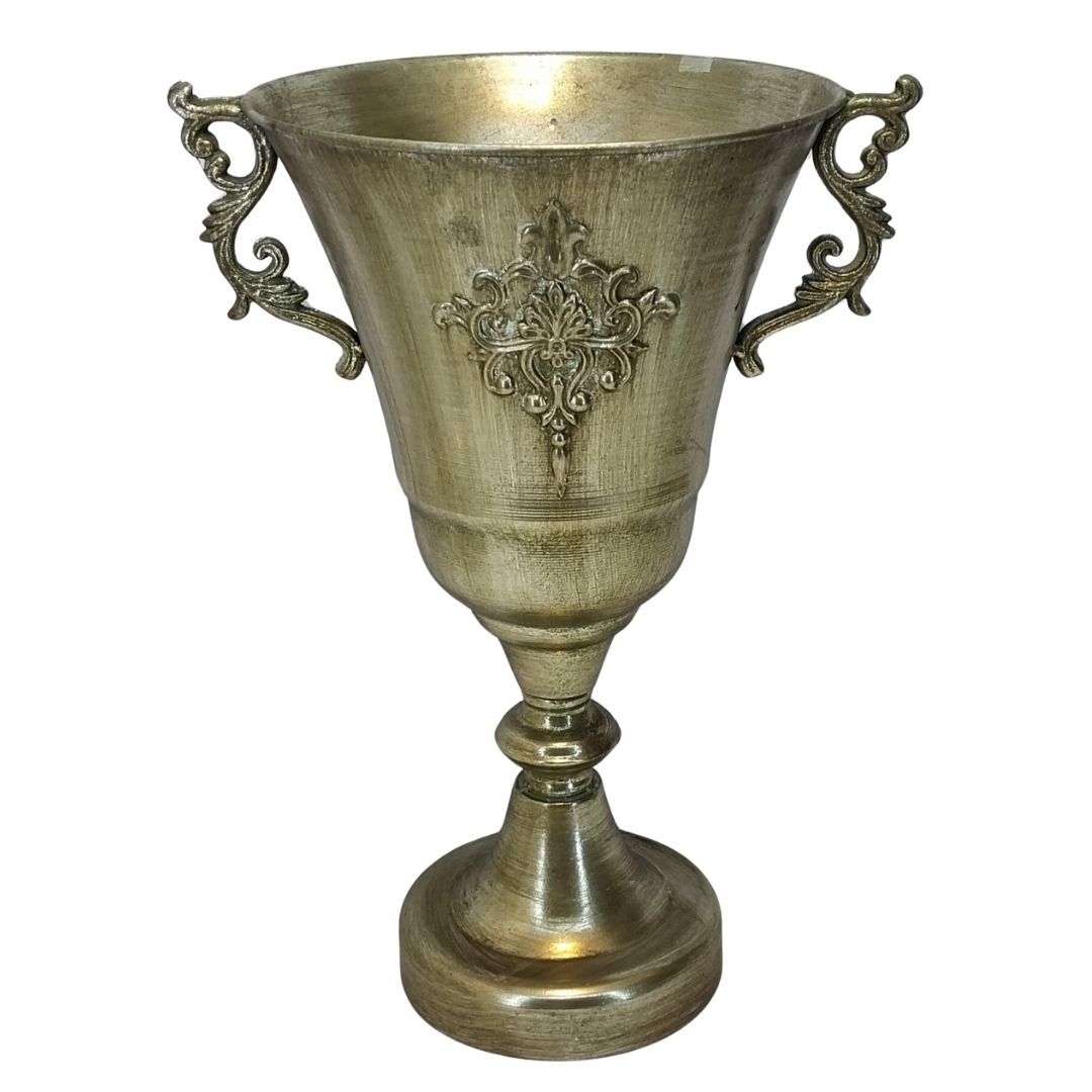 Metal Vazo Gümüş 35x50cm