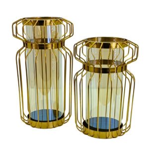 2li Set Cam Şamdan 18x30cm