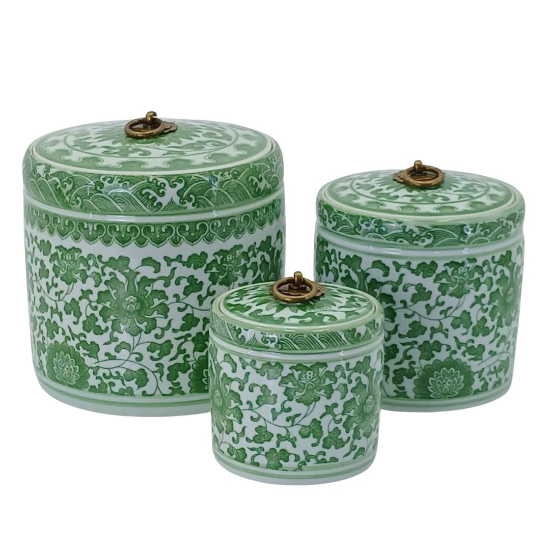 3lü Set Çini Seramik Kutu 15x16cm