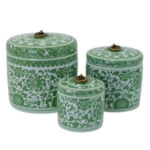 3lü Set Çini Seramik Kutu 15x16cm