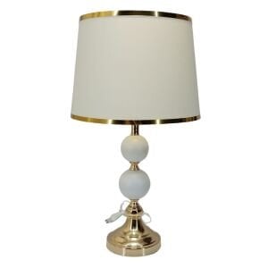 Toplu Metal Abajur Beyaz 30x55cm