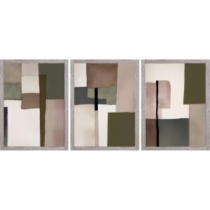 UV 3lü Set Soyut Tablo 80x180cm