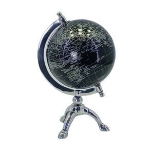 Dünya Küre Siyah 18x28cm