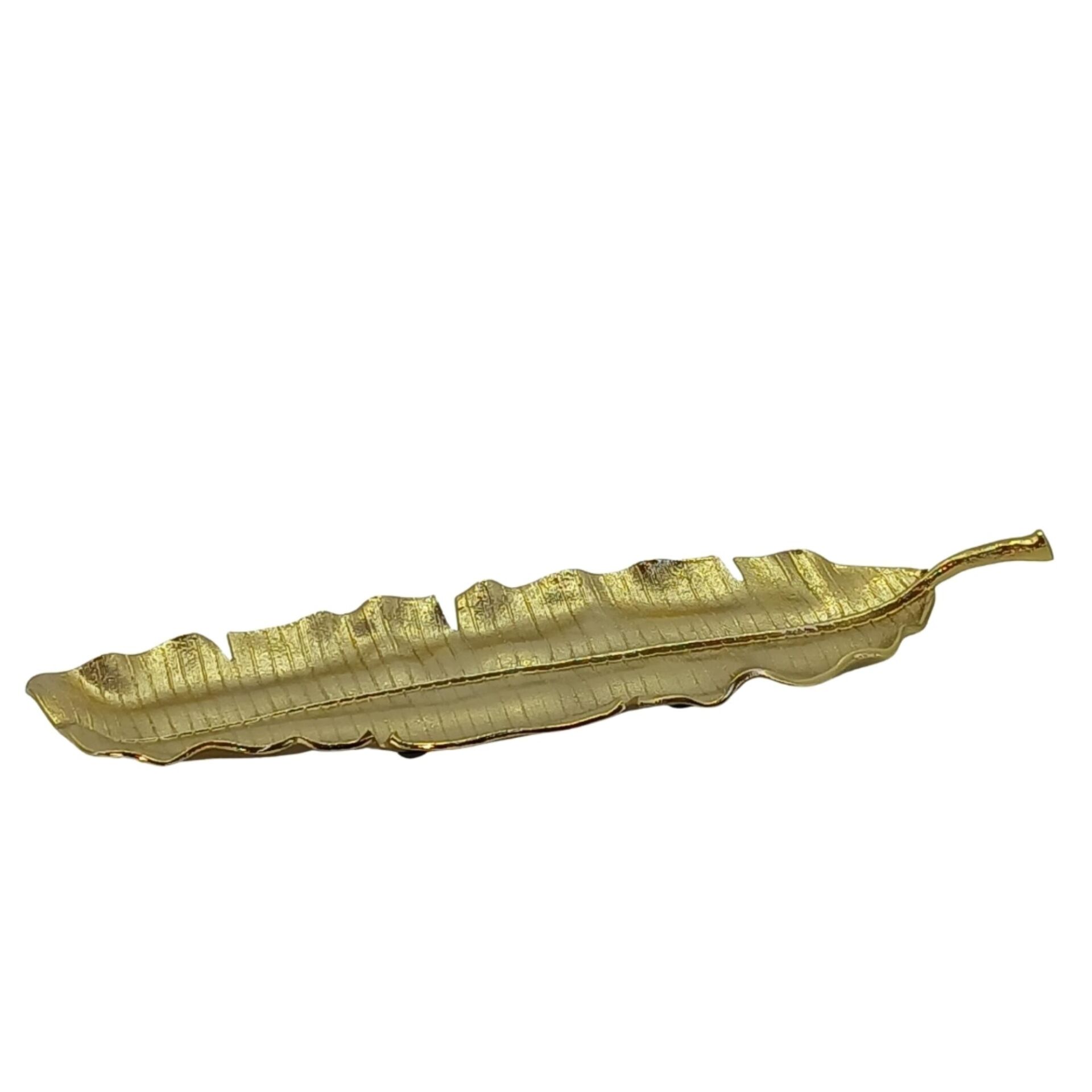 Yaprak Dekoratif Tabak 18x57cmGold