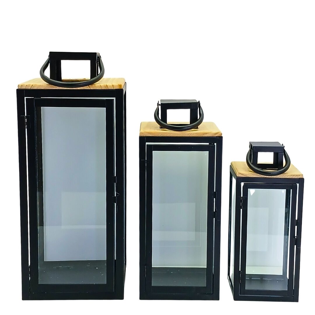 3lü Set Fener Siyah 21x58cm