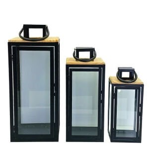 3lü Set Fener Siyah 21x58cm