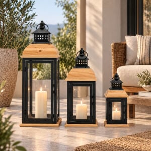 3lü Set Fener Siyah 22x58cm