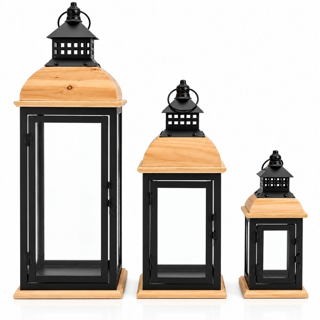 3lü Set Fener Siyah 22x58cm