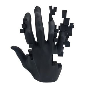 Soyut El Obje Büyük Boy 35x40cm Siyah