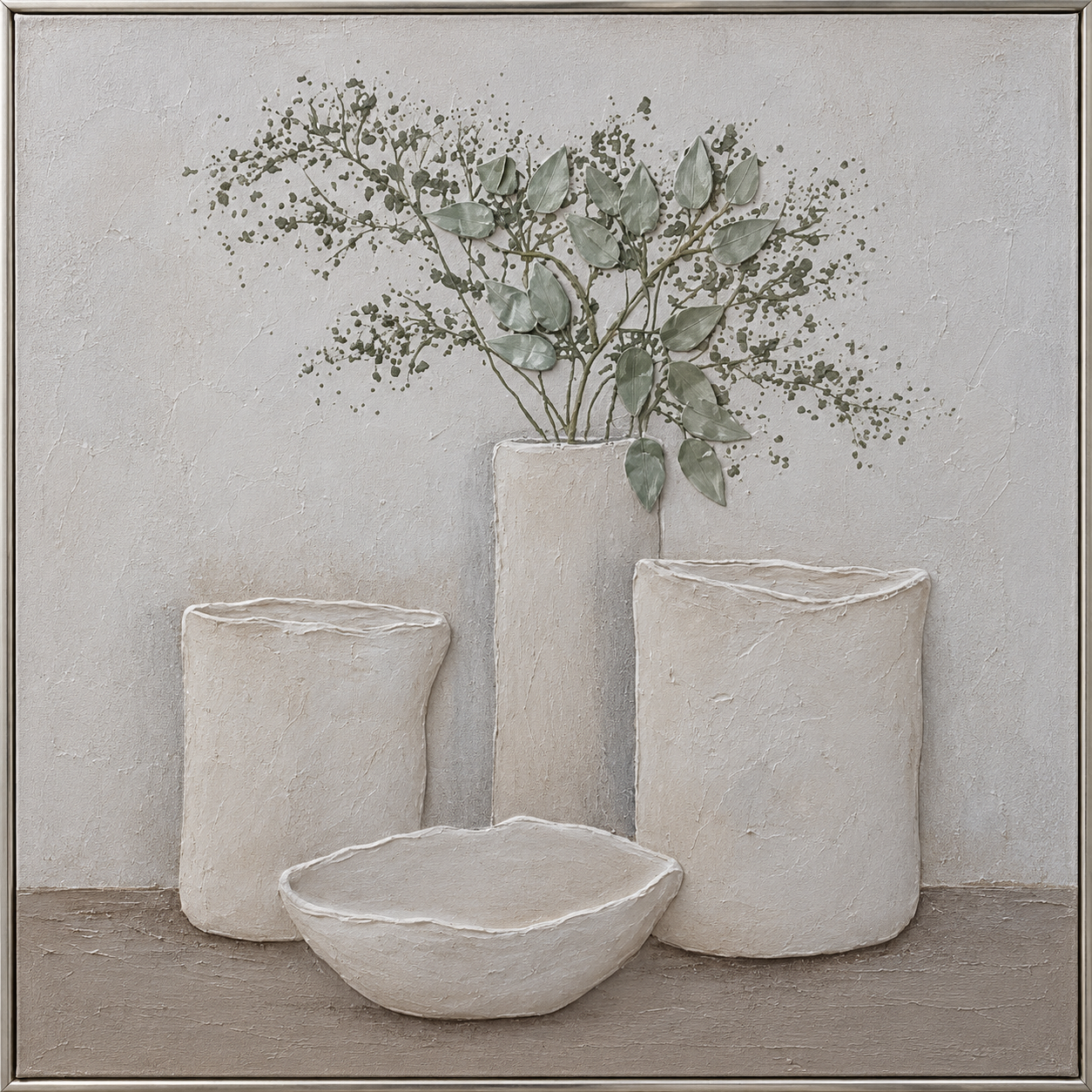 Vazolar Rölyef Tablo 100x100cm