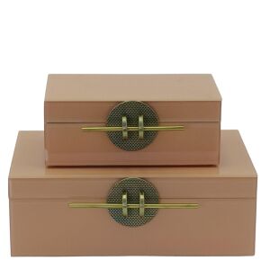 2li Set Dekoratif Kutu Somon 19x28cm