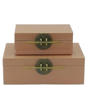 2li Set Dekoratif Kutu Somon 19x28cm