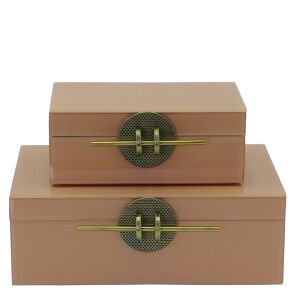 2li Set Dekoratif Kutu Somon 19x28cm