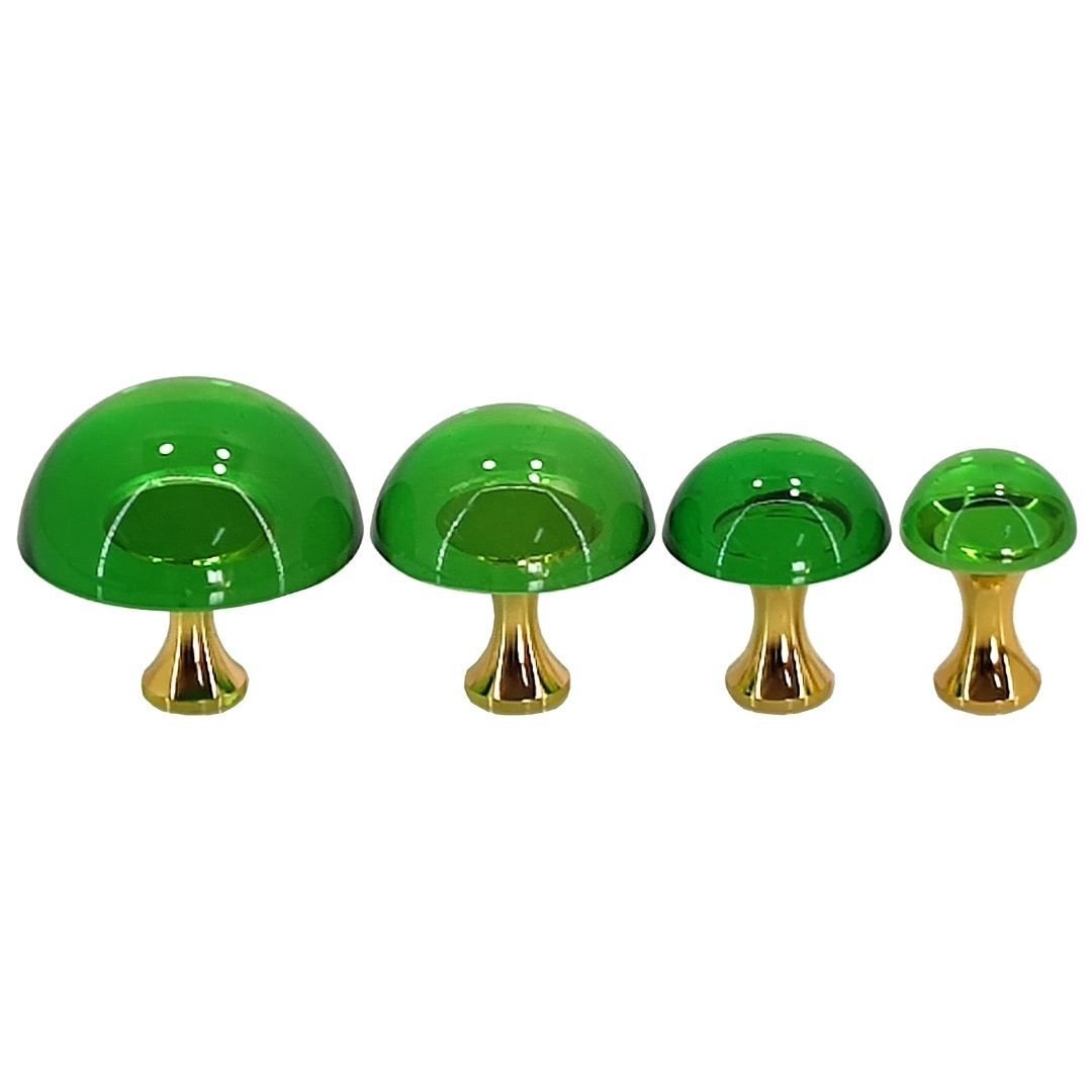 4lü Set Kristal Mantar Yeşil 5x6cm