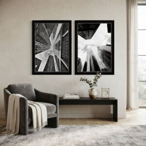 UV 2li Set Gökdelen Tablo 113x166cm