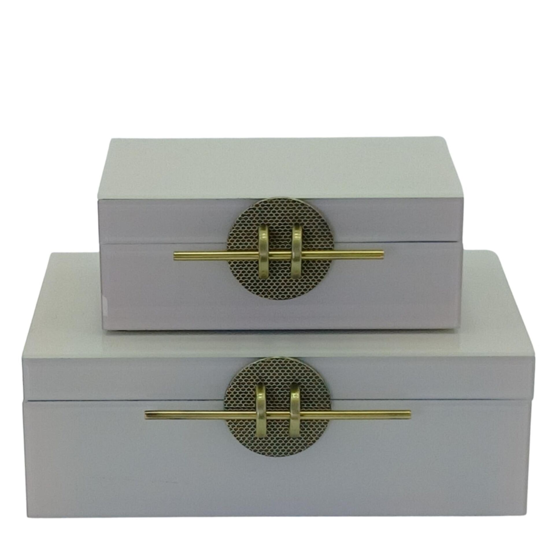 2li Set Dekoratif Kutu Beyaz 19x28cm