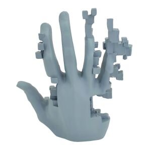 Soyut El Obje Büyük Boy 35x40cm Gri