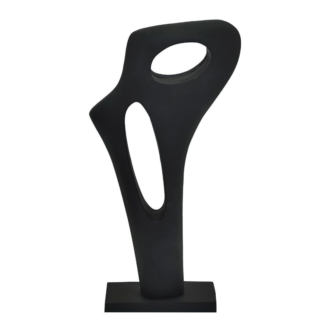 Delikli Soyut Obje 14x27cm Siyah