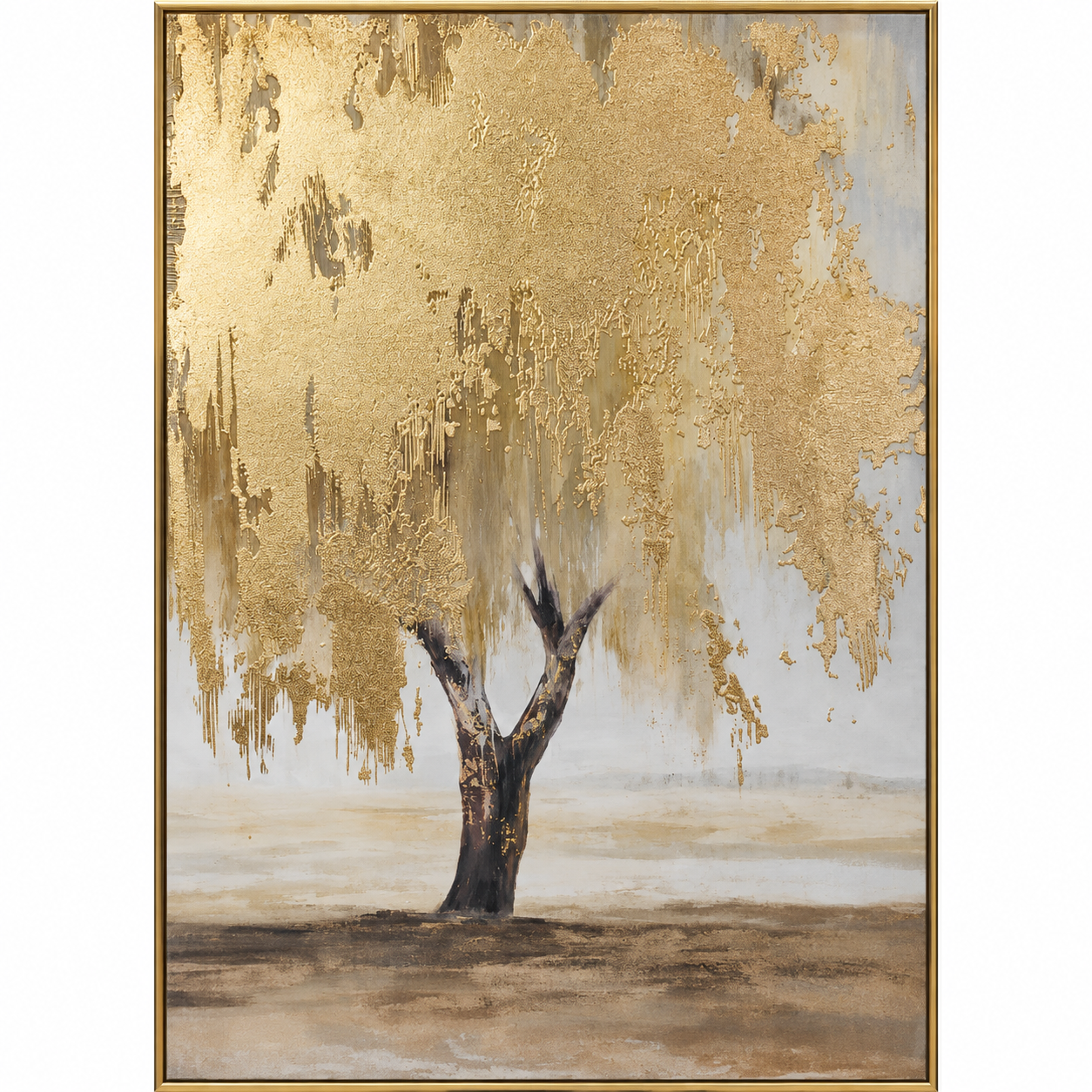 Gold Ağaç Tuval Tablo 80x120cm